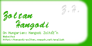 zoltan hangodi business card